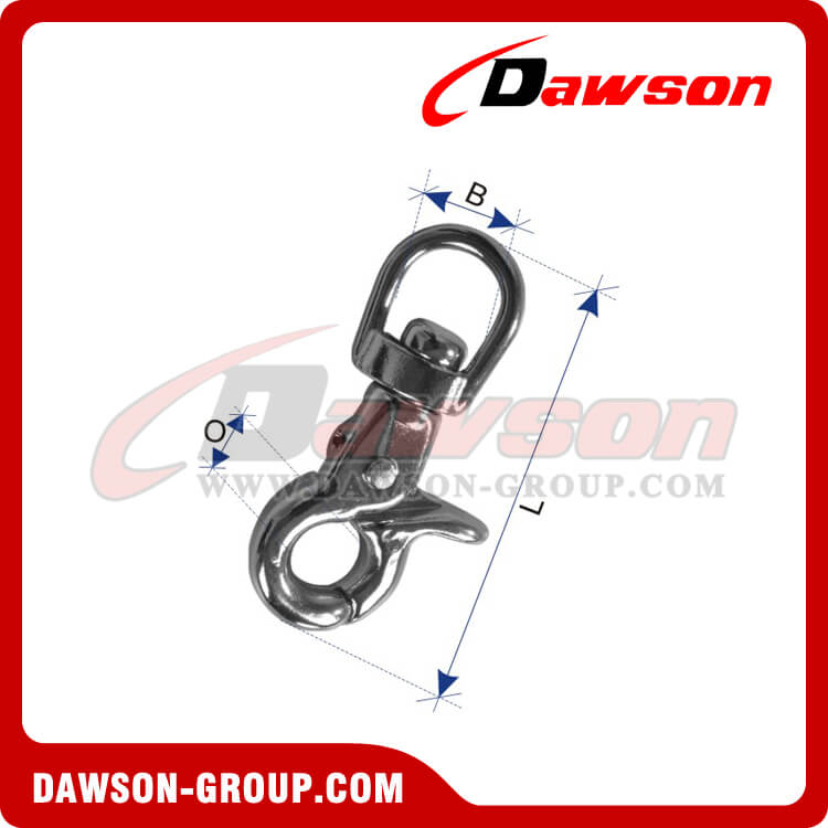 Stainless Steel Trigger Snap Hook (Swivel End) - Dawson Group Ltd