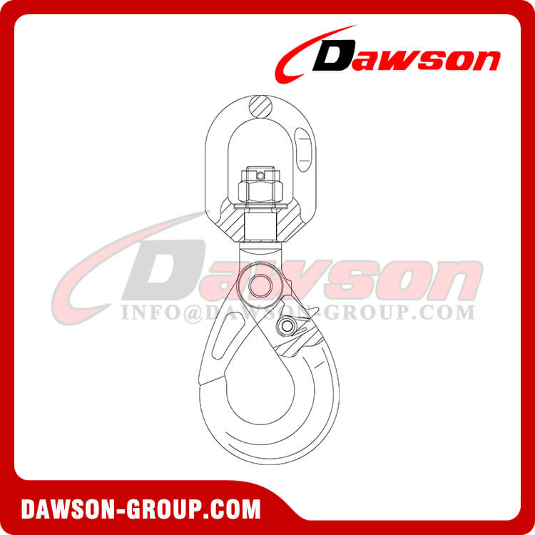 DS767 G80 / Grade 80 6-22MM European Type Swivel Self-Locking Hook