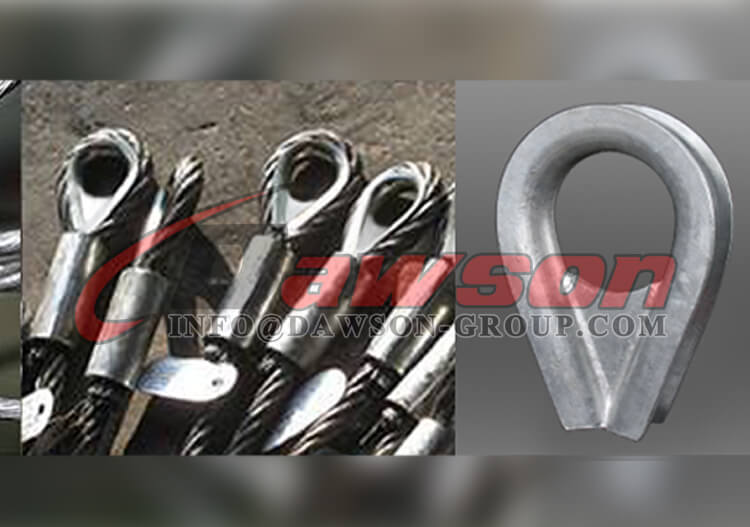 Galvanized Round Rope Thimble, Hawser Thimbles Suitable for Fiber Rope