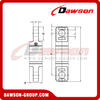  DS088Y Grade 80 WLL 0.75-60T OO Type Angular Contact Bearing Swivels with Eye and Eye