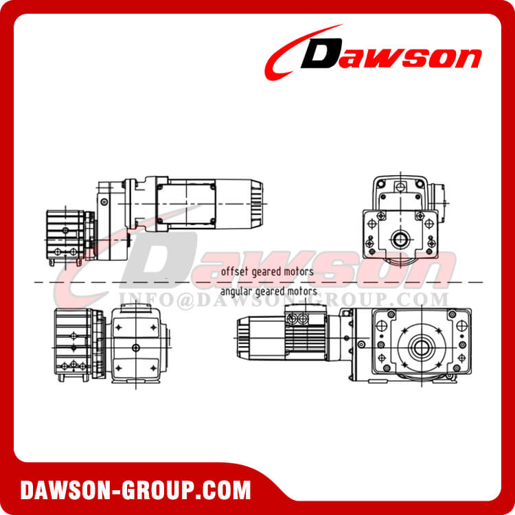 Wheel Block Drive System with Gear Motor for Crane Traveling