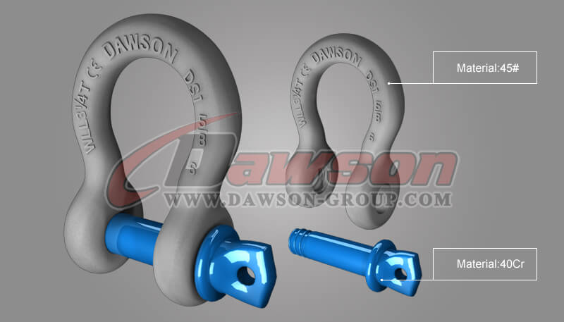 Dawson Brand Hot Dip Galvanized US Type Bow Shackle with Screw Pin - Dawson Group Ltd. - China Manufacturer, Supplier, Factory