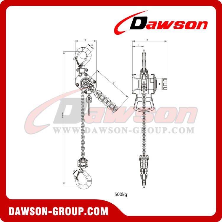 Painting of 500kg Aluminum Alloy Lever Hoist - China Supplier
