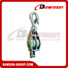 DS-B011 Malleable Iron Shell Block For Manila Rope Double Sheave With Loose Hook