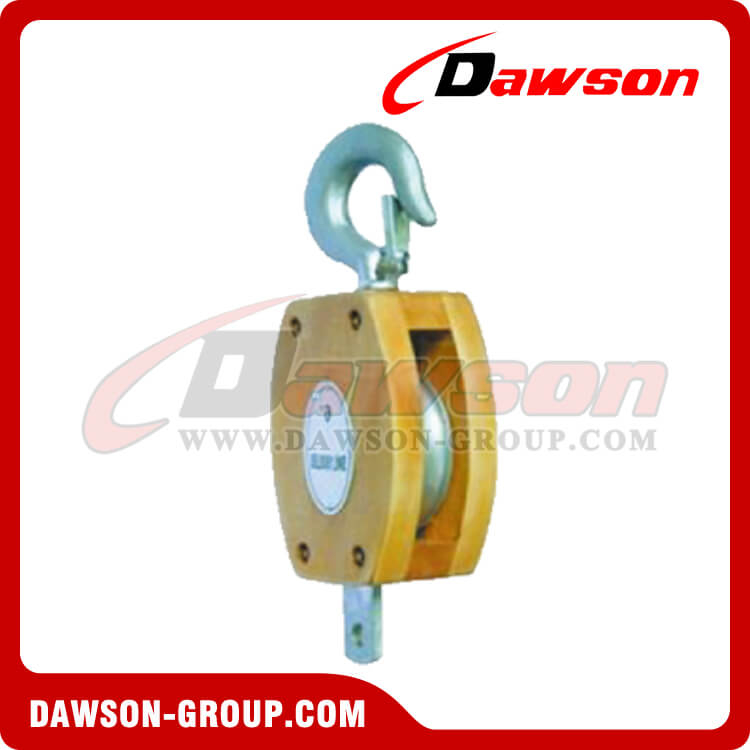 DS-B130 JIS Wooden Pulley Single With Hook