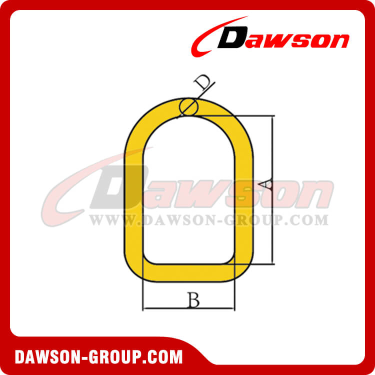 G80 / Grade 80 Alloy D Ring For Web Sling, Forged D Ring for