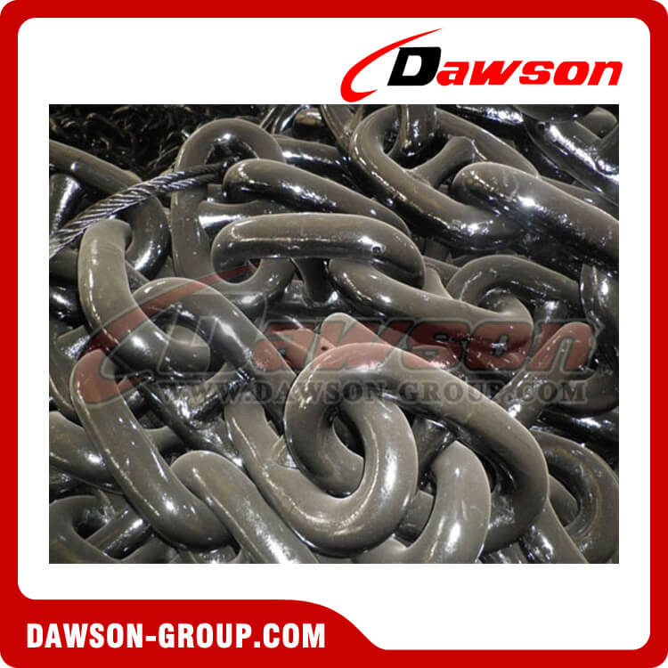 70MM U2 U3 Hot Dip Galvanized or Painted Black Stud / Studless Link Anchor Chain