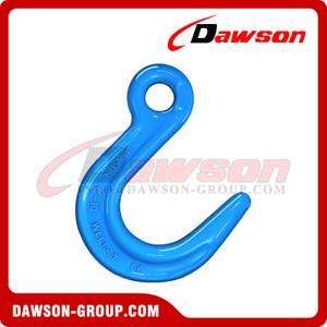 DS1074 G100 6-26MM Forged Alloy Steel Eye Foundry Hook, Large Opening Hook