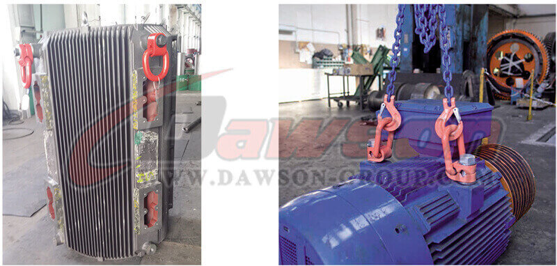 Application of Grade 80 Motor Rotaring Hoist Rings - Dawson Group