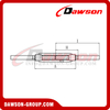 DIN 1480 M6 to M56 Zinc Plated Forged Body Turnbuckles Stub End
