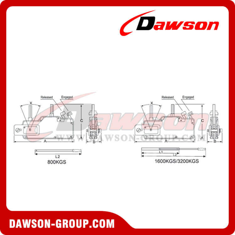 WIRE ROPE PULLING HOIST (STEEL BODY) dawson-group