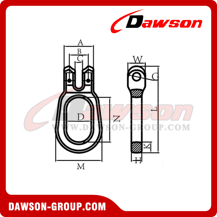 DS1033 G100 Clevis Link for Container Lifting