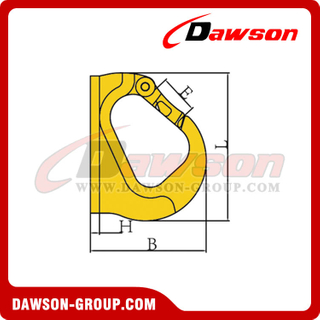 DS258 G80 WLL 1T Weld On Hook / Lifting Point