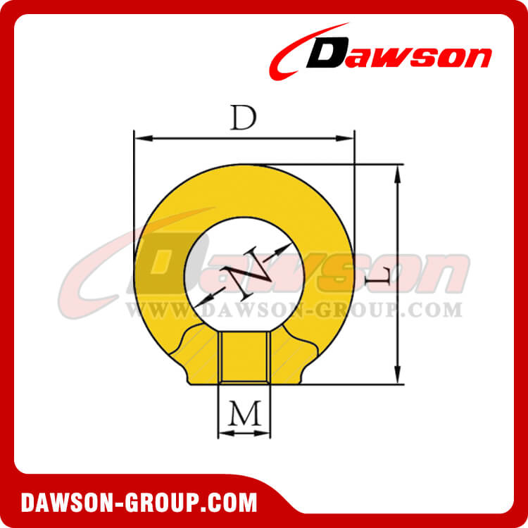 DS055 G80 M6-M64 Eye Nut Rigging for Lifting