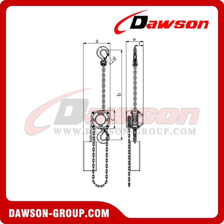 Professional Stage Chain Hoist, 0.5T 1T 2T 3T Manual Chain Block for Lifting
