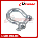 European Type Commercial Galv. Bow Shackle, Screw Pin Anchor Shackle