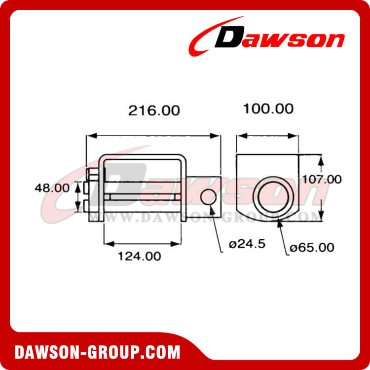 DSWN6805 B/S:6800KG/15000LBS Webbing Lashing Winch