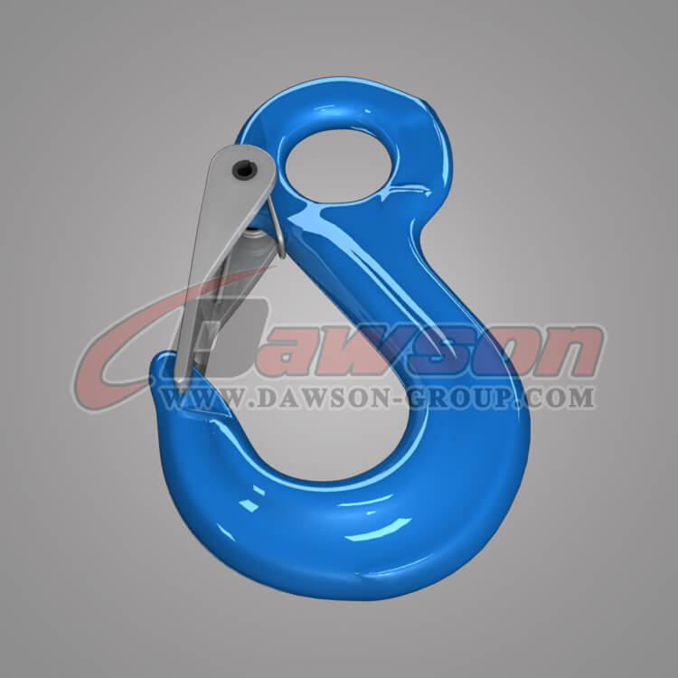 Grade 100 Eye Sling Hook with Latch for Lifting Slings, G100 Forged Alloy Eye Sling Hook for Chains - China Manufacturer, Supplier