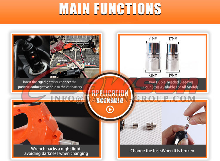 12V DC Small Portable Electric Impact Wrench, Automatic Impact Wrench