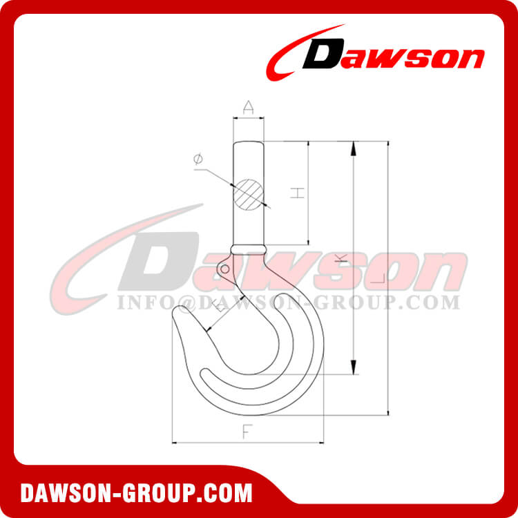 DS166 Italian Type Forged Carbon Steel Shank Hook