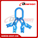 DS1068 G100 6-16MM Master Link Assembly + G100 Eye Grab Hook with Clevis Attachment for Adjust Chain Length × 4
