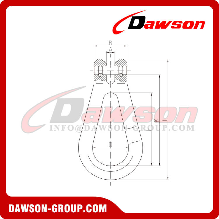 DS241 G80 10-18MM Clevis Link, Clevis Omega Link for Lifting Chain Slings