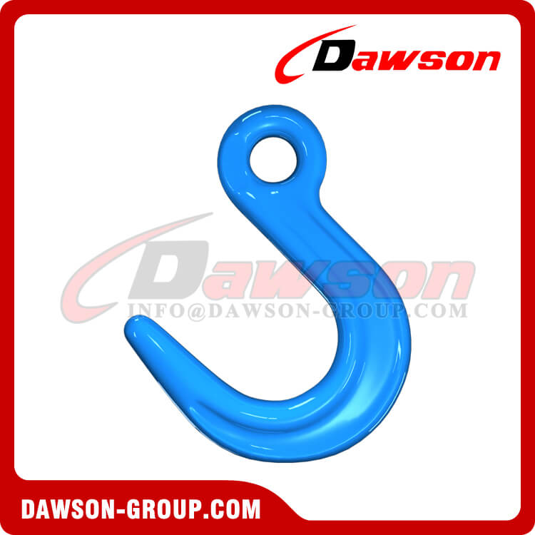 DS1074 G100 Forged Alloy Steel Eye Foundry Hook, Large Opening Hook