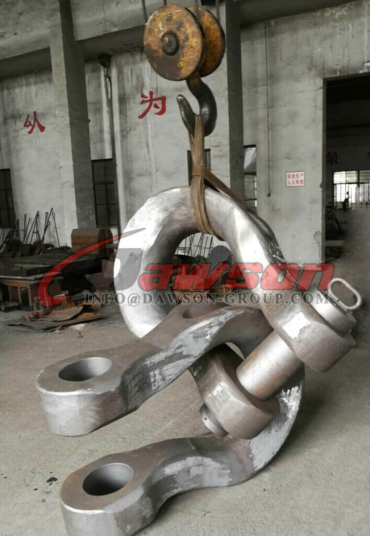 DS2160 Alloy Steel Bolt Type Wide Body Shackle for Synthetic  Slings