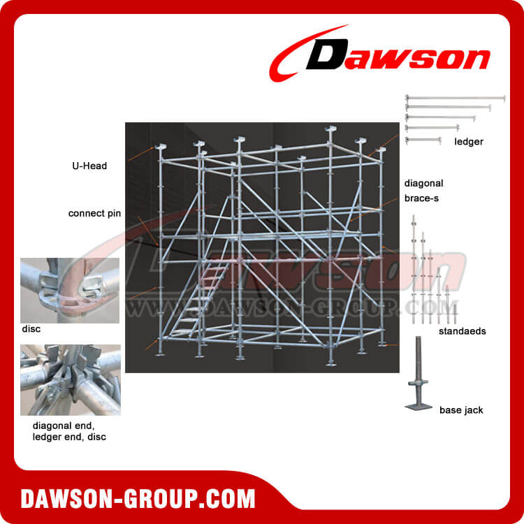 Diagonal brace Disc-Lock Scaffolding for Construction