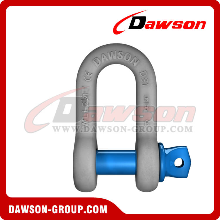 Dawson Brand Hot Dip Galvanized US Type DG210 Chain Shackle with Screw Pin, High Strength S6 Screw Pin Dee Shackle