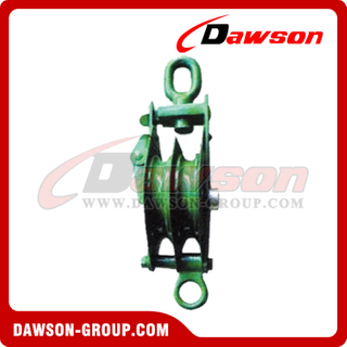 DS-B080 7212 Open Type Pulley Block Double Sheave With Eye