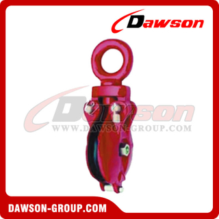 DS-B030 Red (HDG) Snatch Block With Swivel Eye