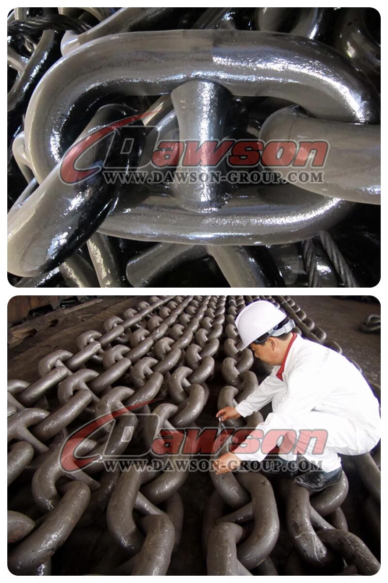 66MM Grade U2, Grade U3 Flash Butt Welded Stud Link Anchor Chain with