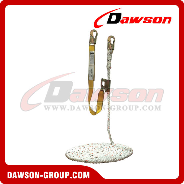 Fall Protection Double Hooks Lanyard Safety Line Rope - Buy China