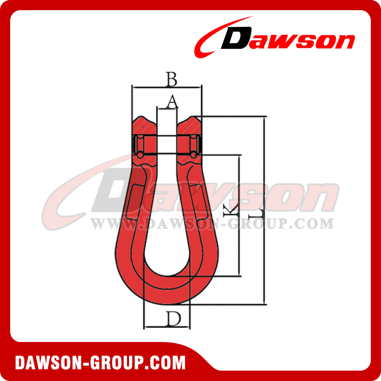 DS005 G80 6-13MM Long Shape Omega Link for Crane Lifting Chain Slings