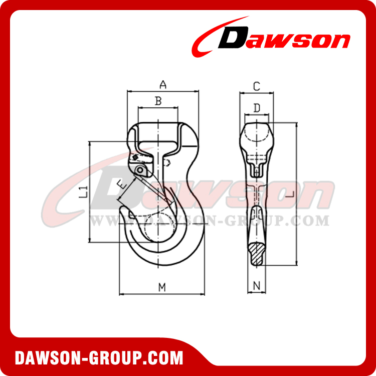 DS1043 G100 Synthetic Sling Hook for Lifting Slings - China Manufacturer Supplier - Dawson Group Ltd.