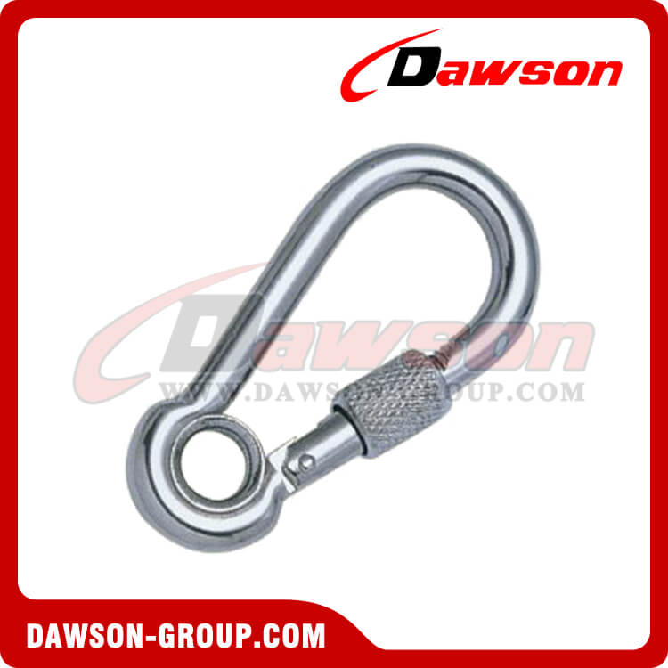 Stainless Steel Snap Hook with Eyelet and Screw