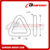 DSDR50503 B/S 5000KG/11000LBS 5T Zinc Plated Delta Triangle Ring