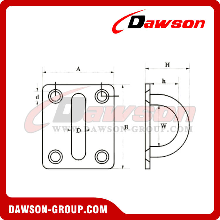 Stainless Steel Square Eye Plate