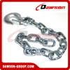 G43 1/4"x14FT - 1/2"x20FT Trailer Safety Chains Assembly with Slip Clevis Hook & Latch