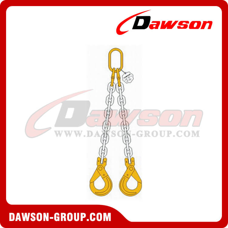 China Grade 80 (G80) Chain Slings – Dia 8mm EN 818-4 Two Legs Sling With  Shortener factory and suppliers