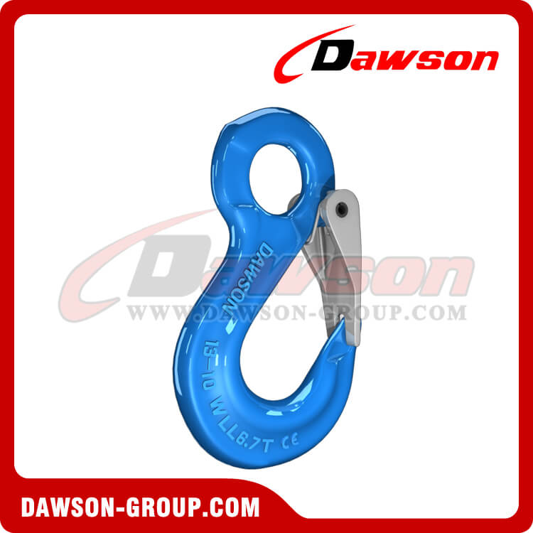 G100 Eye Sling Hook with Latch for Lifting Slings, Forged Steel Eye Sling Hook - China Manufacturer Supplier, Exporter