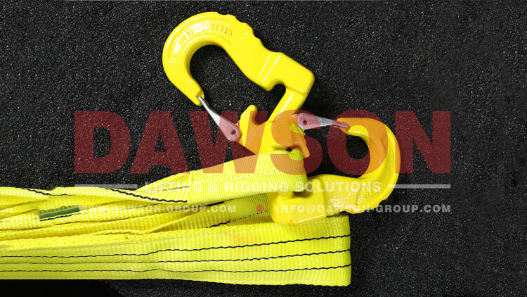 Flat Eye 1-ply Eye and Eye Yellow Four Pack Lift All EE1601DFX4 Polyester Web Sling 1 Width x 4 Length 