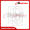 DS152 G80 / Grade 80 6-16MM Coupling link Connecting Link for Web Sling
