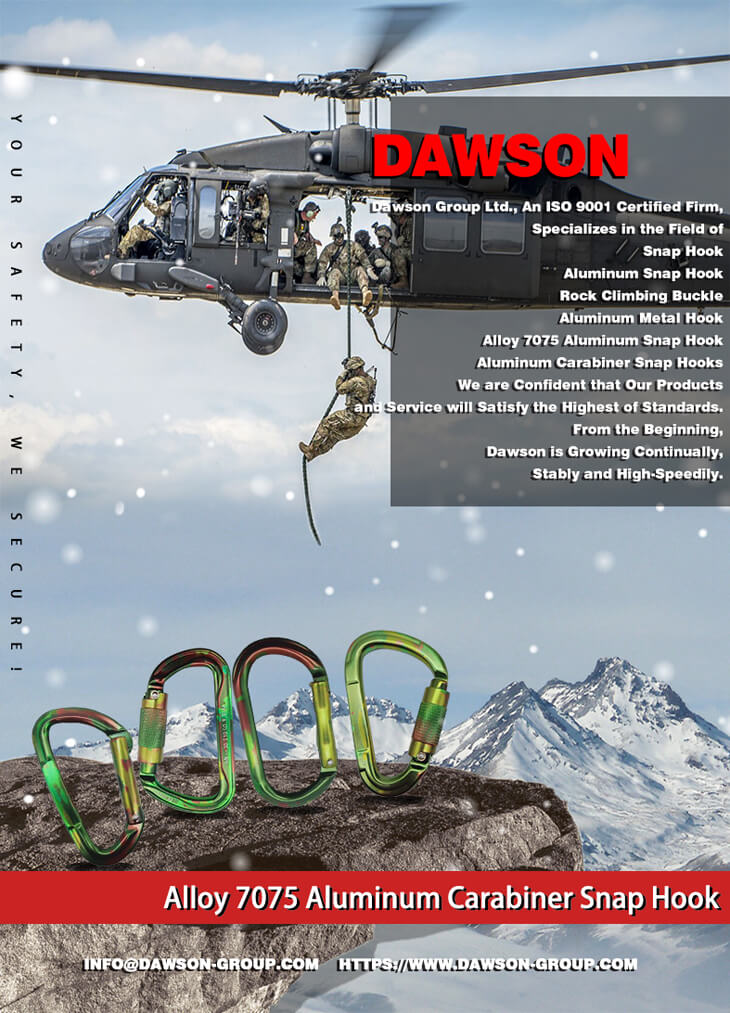 Alloy 7075 Aluminum Carabiner Snap Hooks - Dawson Group Ltd. - China Manufacturer, Supplier