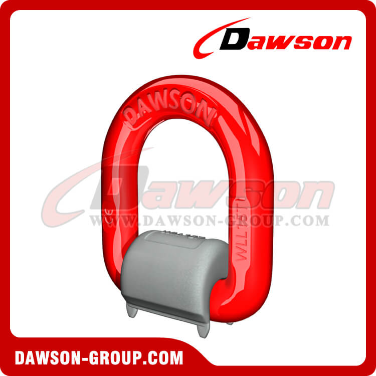 DS344 G80 WLL1.12-15T Weld on Lifting D Rings, Grade 80 Weld-on Pivoting D Link