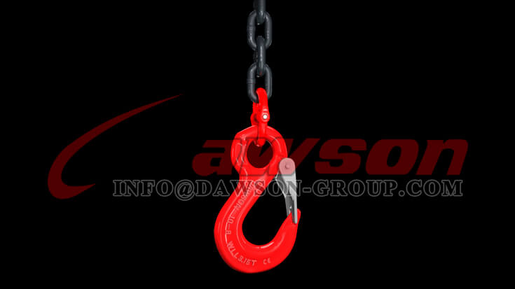 Application of G80 Alloy Steel Eye Sling Hook with Cast Latch for Lifting Chain Slings - Dawson Group Ltd. - China Supplier