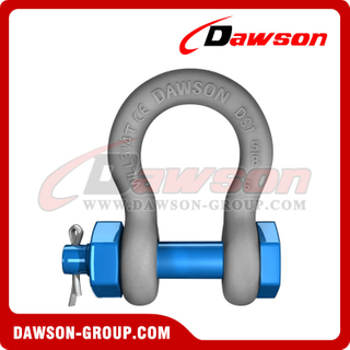 DAWSON Brand US Type Screw Pin Chain Shackles, Drop Forged Steel Bolt Type Anchor Shackle