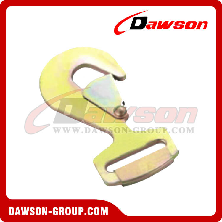 DSWH036 BS 5000KG / 11000LBS 2" Zinc Plated Metal Flat Snap Hook