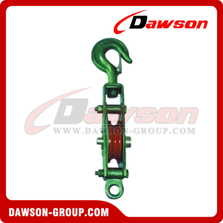 DS-B086 7511 Closed Type Pulley Block Single Sheave With Hook